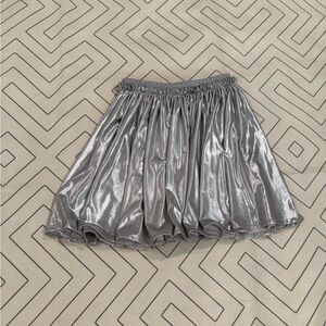 Pink Chicken Silver Metallic Skirt